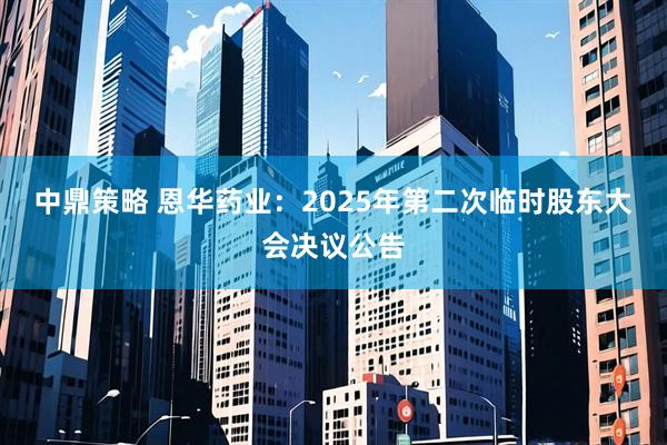 中鼎策略 恩华药业：2025年第二次临时股东大会决议公告